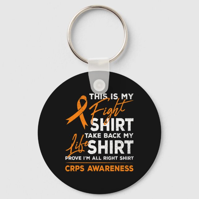 This Is My Fight RSD CRPS Awareness Orange Ribbon  Key Ring (Front)