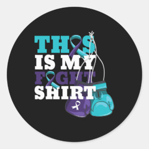 This Is My Fight Suicide Prevention Fighter Strong Classic Round Sticker