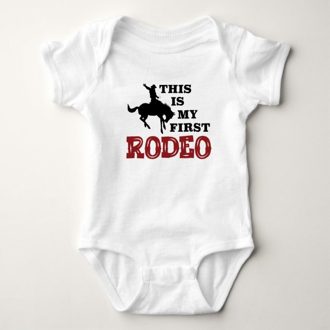This is My First Rodeo Bodysuit for First Birthday (Front)