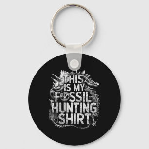 This Is My Fossil Hunting Shirt Funny Paleontology Key Ring