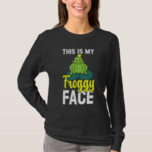 This Is My Froggy Face Frog Amphibian Tadpole T-Shirt
