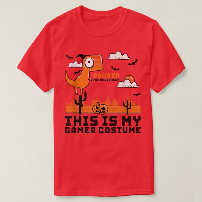 This Is My Gamer Costume Funny Video Gaming Geek H T-Shirt (Design Front)