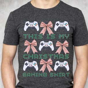 "This is My Gaming Shirt" Christmas Custom Gaming T-Shirt