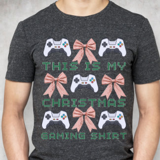 "This is My Gaming Shirt" Christmas Custom Gaming T-Shirt