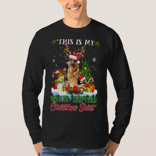 This Is My German Shepherd Christmas  Funny Xmas T T-Shirt