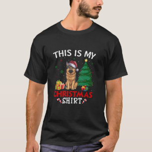 This is My German Shepherd Dog Santa Hat Christmas T-Shirt