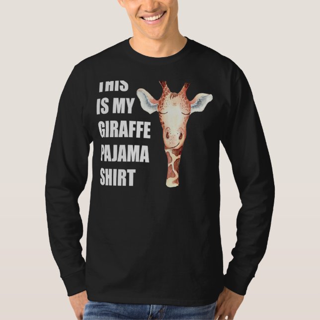 This Is My Giraffe Pajama  Funny Bedtime T-Shirt (Front)
