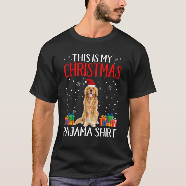 This Is My Golden Retriever Dog Christmas Pajama S T-Shirt (Front)