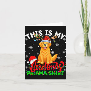 This Is My Golden Retriever Ugly Christmas Pajama  Card