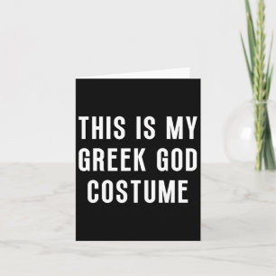 This Is My Greek God Halloween Costume Funny Easy  Card