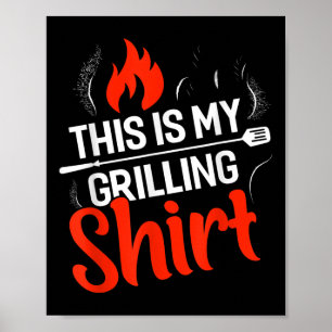 This Is My Grilling Funny Bbq Smoker Barbecue  Poster