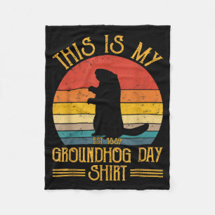 This Is My Groundhog Day Shirt Funny Ground Hog Ro Fleece Blanket