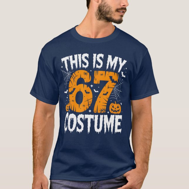 This is My Halloween 67 Costume Lazy Brainrot Meme T-Shirt (Front)