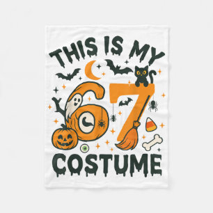This Is My Halloween 67 Costume Meme Saying 6 7 Nu Fleece Blanket