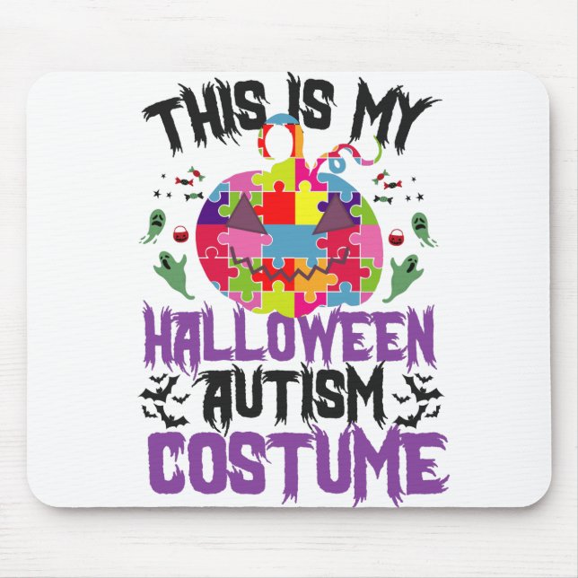 This is my Halloween Autism Costume Awareness Mouse Mat (Front)