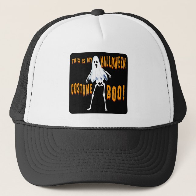 this is my halloween costume boo! trucker hat (Front)