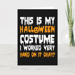This is my halloween costume card