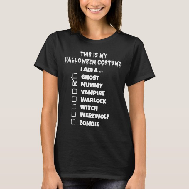 This is My Halloween Costume - Check Mark Mummy T-Shirt (Front)