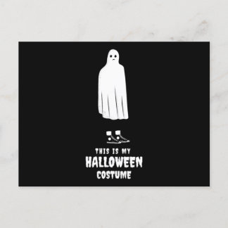 This Is My Halloween Costume Funny Halloween Sad Postcard