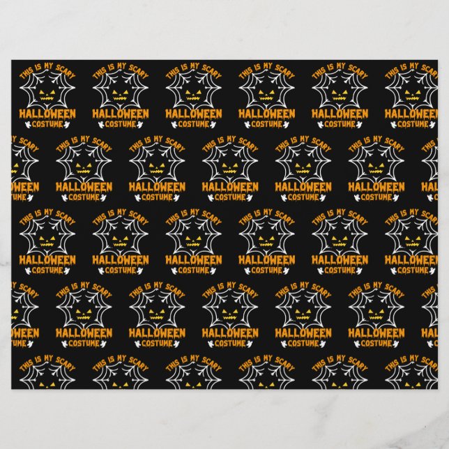 This is my Halloween Costume Scrapbook Paper  (Front)