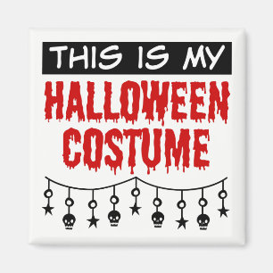 This is My Halloween Costume Skulls Stars Magnet
