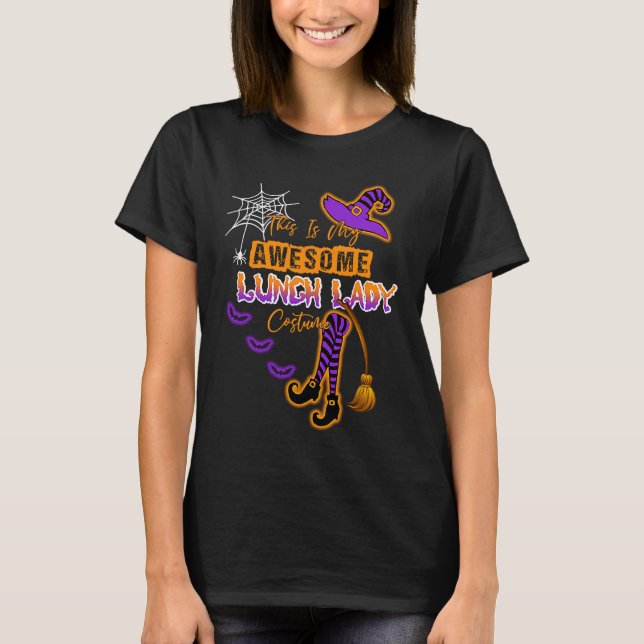 This Is My Halloween Lunch Lady Costume Cafeteria  T-Shirt (Front)
