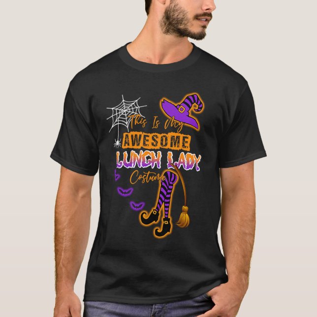This Is My Halloween Lunch Lady Costume Cafeteria  T-Shirt (Front)