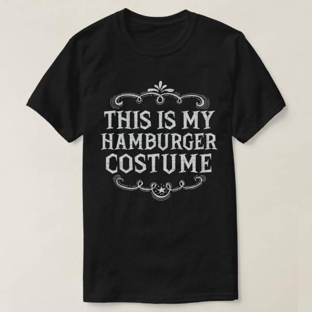 This Is My Hamburger Costume Funny Lazy Halloween T-Shirt (Design Front)