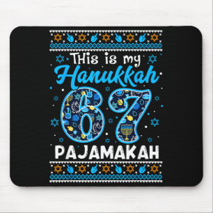 This Is My Hanukkah 67 Pajamakah For Jewish Christ Mouse Mat