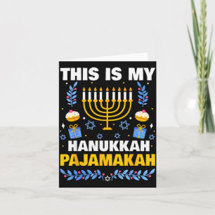 This Is My Hanukkah Pajamakah For Jewish Christmas Card