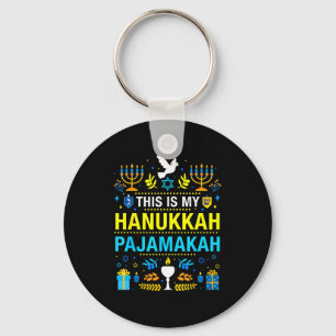 This Is My Hanukkah Pajamakah For Jewish Christmas Key Ring