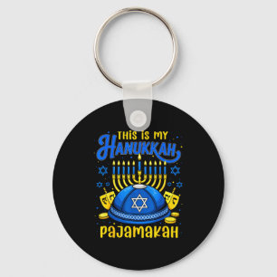 This Is My Hanukkah Pajamakah For Jewish Christmas Key Ring