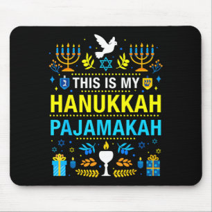 This Is My Hanukkah Pajamakah For Jewish Christmas Mouse Mat