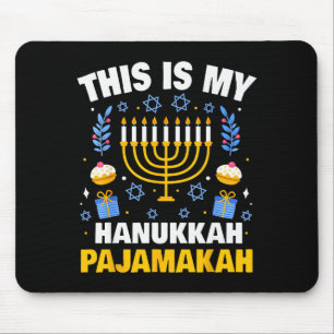 This Is My Hanukkah Pajamakah For Jewish Christmas Mouse Mat