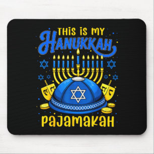 This Is My Hanukkah Pajamakah For Jewish Christmas Mouse Mat
