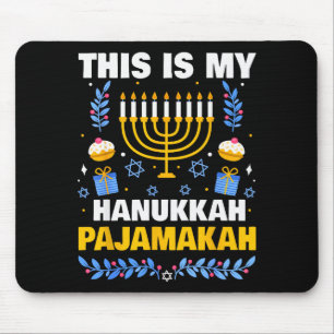 This Is My Hanukkah Pajamakah For Jewish Christmas Mouse Mat
