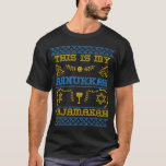 This Is My Hanukkah Pajamakah Funny Jewish T-Shirt<br><div class="desc">This Is My Hanukkah Pajamakah Funny Jewish</div>
