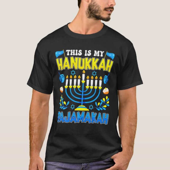 This Is My Hanukkah Pajamakah Funny Xmas Family T-Shirt (Front)