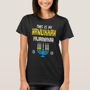 This Is My Hanukkah Pajamakah Menorah Chanukah Paj T-Shirt