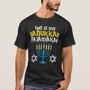 This Is My Hanukkah Pajamakah Menorah Chanukah Paj T-Shirt