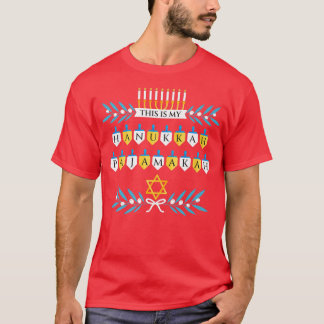 This is My Hanukkah Pajamakah Menorah Dreidel Funn T-Shirt