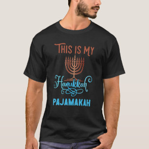 This Is My Hanukkah Pajamakah Menorah Nine Candles T-Shirt