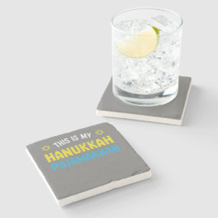 This Is My Hanukkah Pajamakkah, Funny Happy Hanukk Stone Coaster