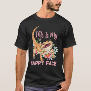 This Is My Happy Face Bearded Dragon Girls Kids T-Shirt