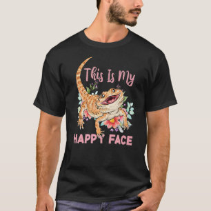 This Is My Happy Face Bearded Dragon Girls Kids T-Shirt
