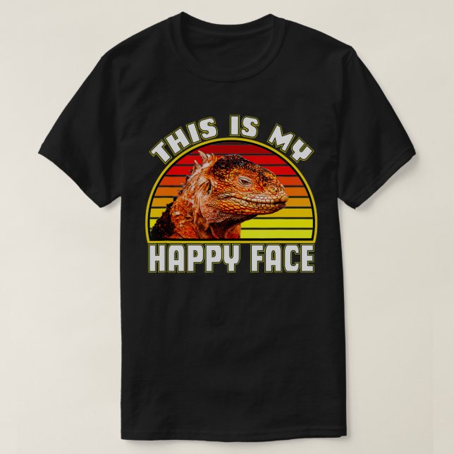 This Is My Happy Face Bearded Dragon  T-Shirt (Design Front)