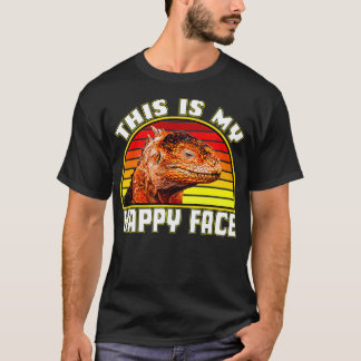 This Is My Happy Face Bearded Dragon  T-Shirt