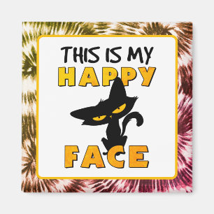 This is my Happy Face Crazy cat Cartoon Magnet