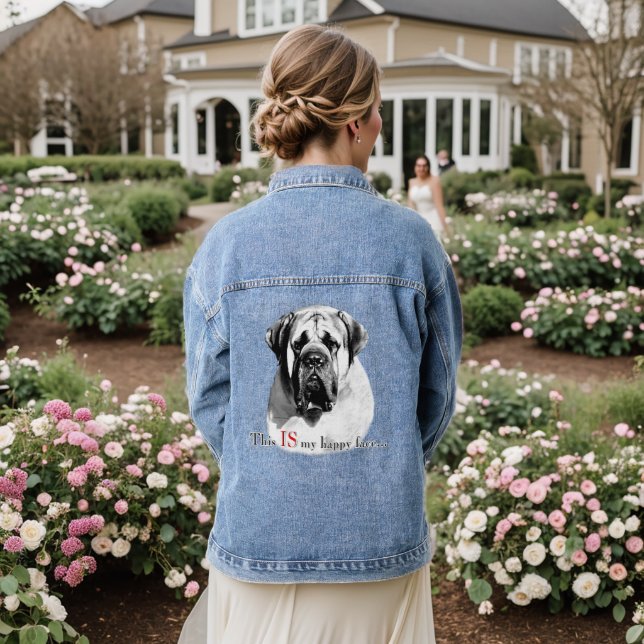 This is my happy face denim jacket (Wedding Back)