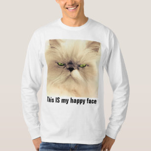 This IS my happy face, PERSIAN Cat T-shirts